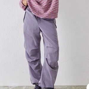 Iets Frans Pink-Purple Cargo/parachute Pants